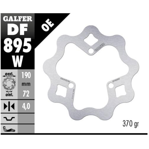 disco freno moto galfer wave fijo 190x4mm df895w