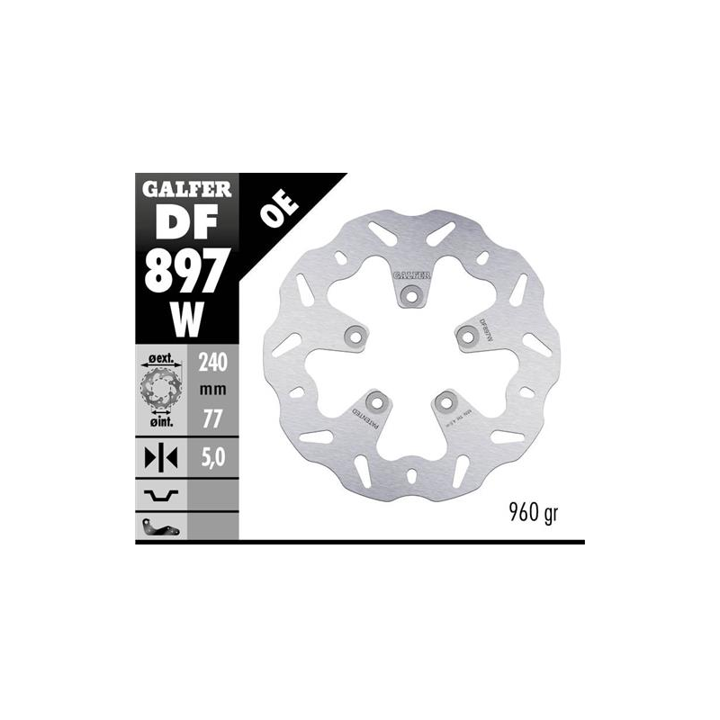 disco freno moto galfer wave fijo 240x5mm df897w