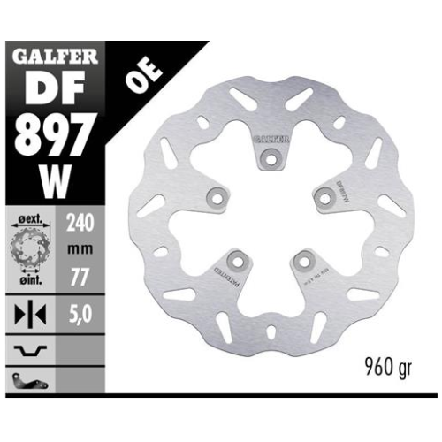 disco freno moto galfer wave fijo 240x5mm df897w