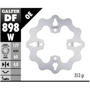 disco freno moto galfer wave fijo 177x4mm df898w