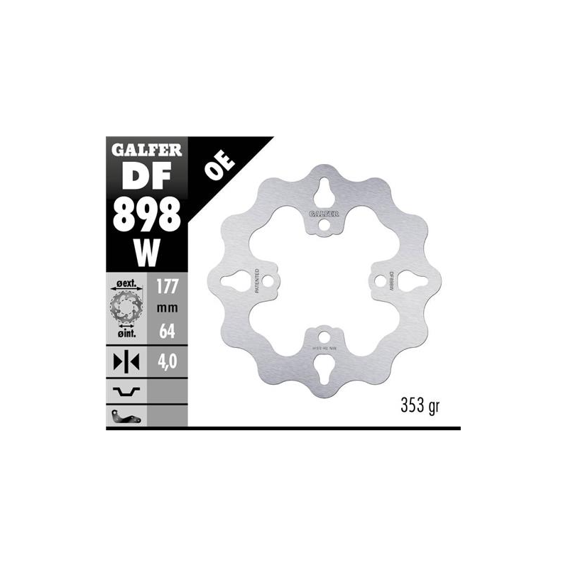 disco freno moto galfer wave fijo 177x4mm df898w