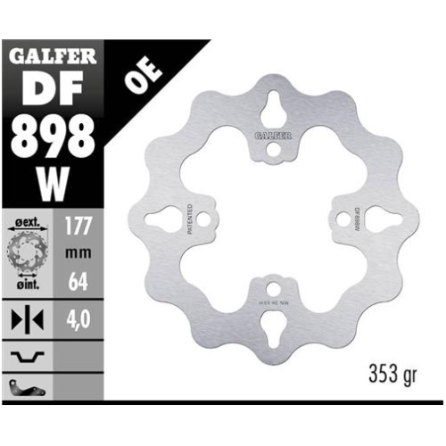 disco freno moto galfer wave fijo 177x4mm df898w
