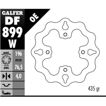 disco freno moto galfer wave fijo 196x4mm df899w