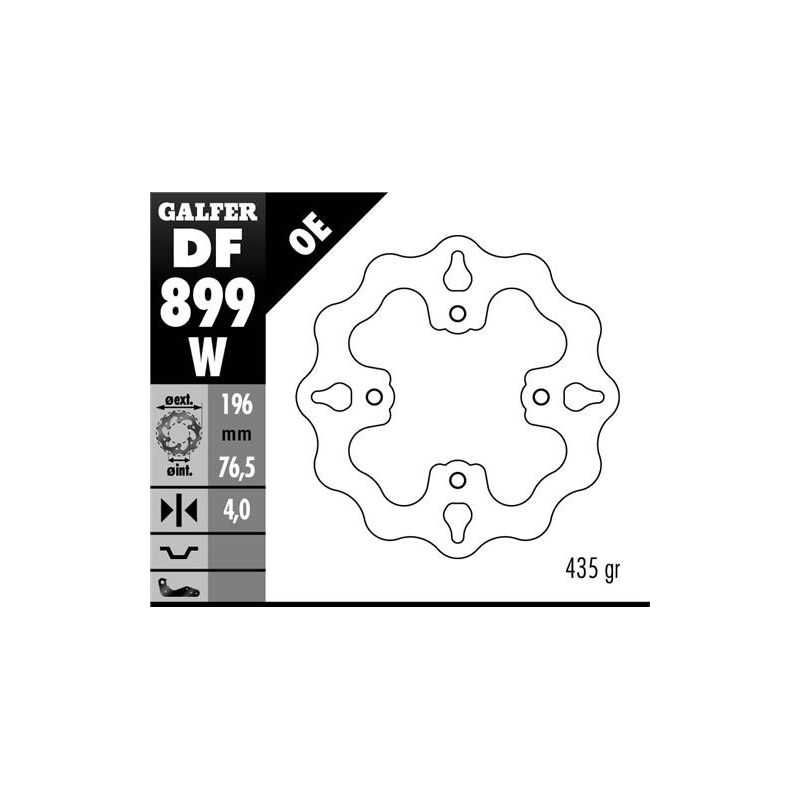 disco freno moto galfer wave fijo 196x4mm df899w
