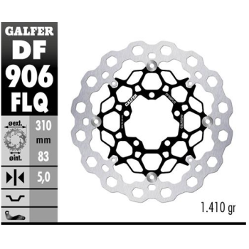 disco freno moto flotante galfer qubic df906flq