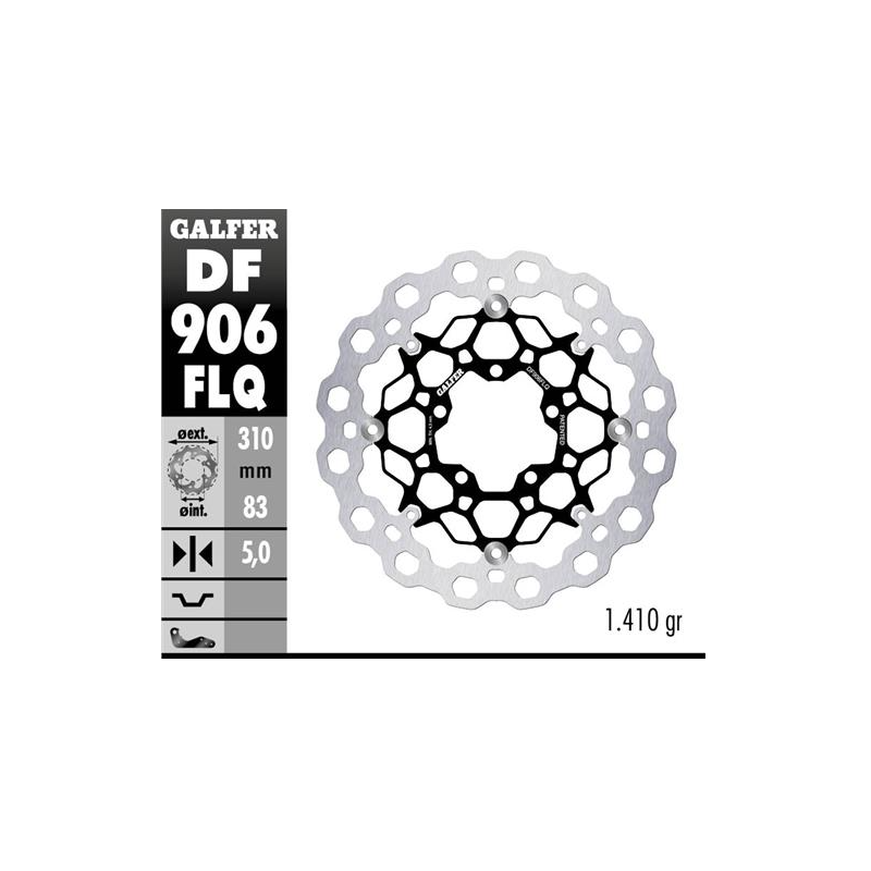 disco freno moto flotante galfer qubic df906flq
