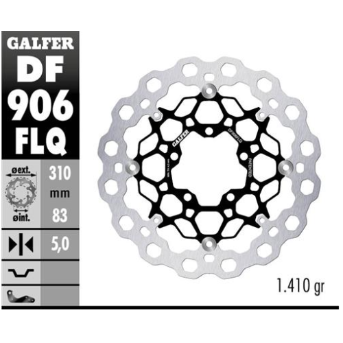 disco freno moto flotante galfer qubic df906flq