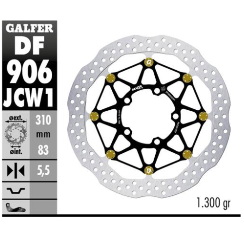 disco freno moto galfer wave flotante df906jcw1g0