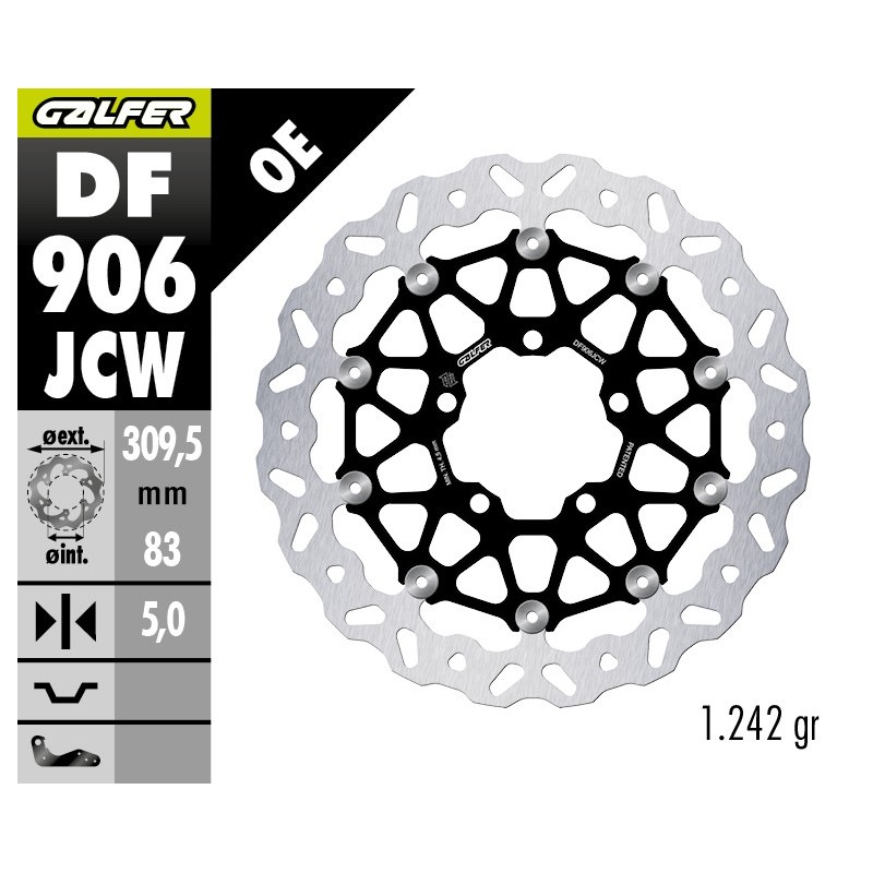 disco freno delantero wave floatech galfer df906jcw triumph 310x5 mm pcd 100 5