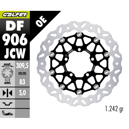 disco freno delantero wave floatech galfer df906jcw triumph 310x5 mm pcd 100 5