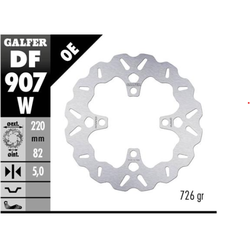 disco freno moto galfer wave fijo 220x5mm df907w