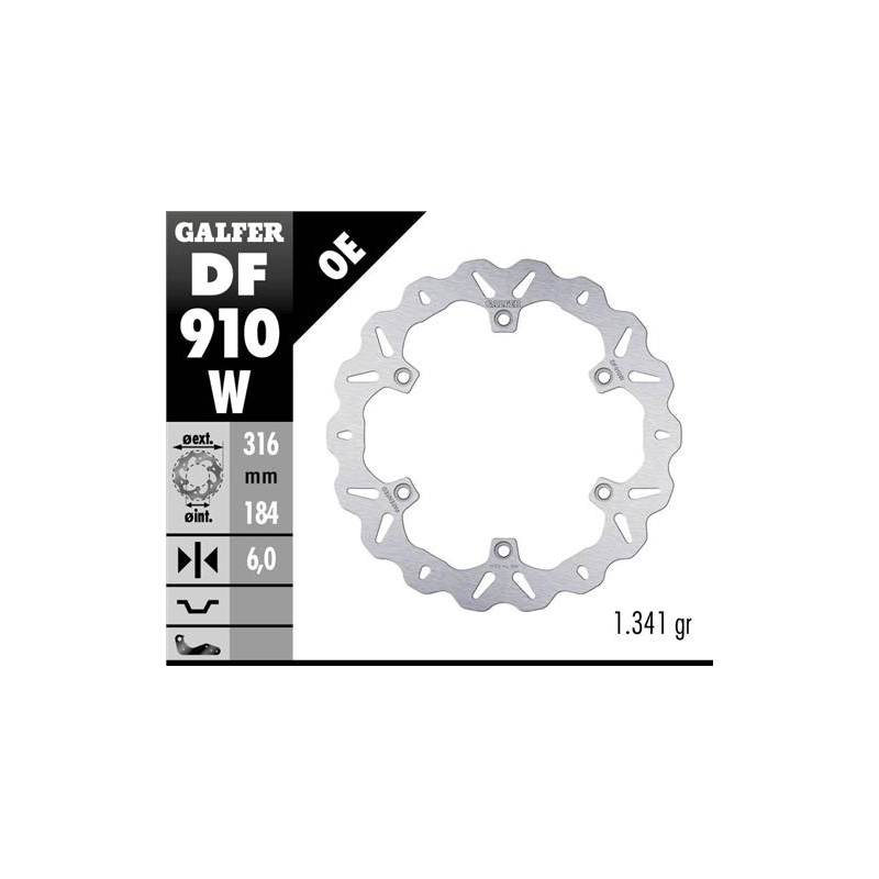 disco freno moto galfer wave fijo 316x6mm df910w