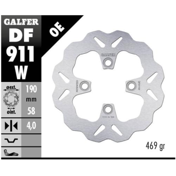 disco freno moto galfer wave fijo 190x4mm df911w