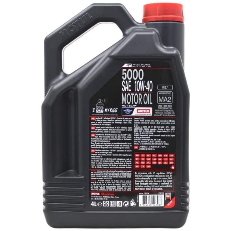 aceite motul 5000 10w40 4t 4l 104056