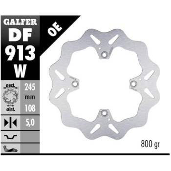 disco freno moto galfer wave fijo 245x5mm df913w