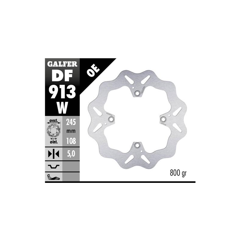 disco freno moto galfer wave fijo 245x5mm df913w