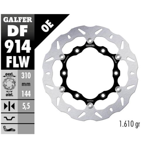 disco freno moto galfer wave flotante 220x4mm df91