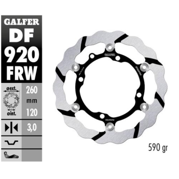 disco freno moto galfer wave flotante derecho df92