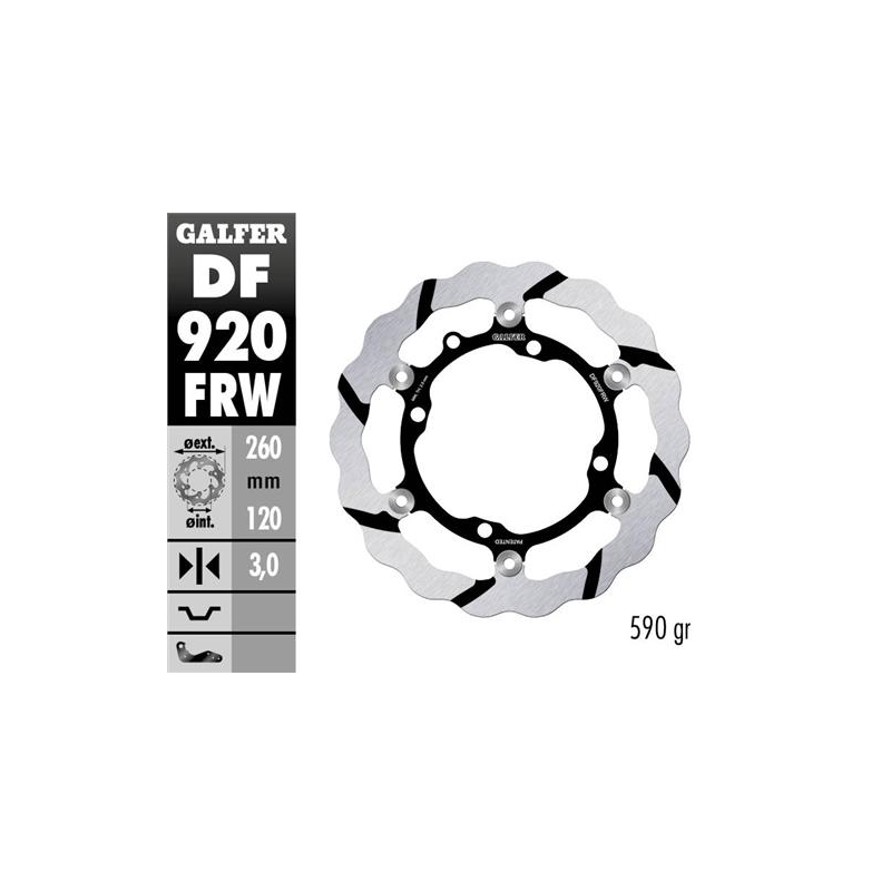 disco freno moto galfer wave flotante derecho df92