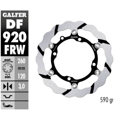 disco freno moto galfer wave flotante derecho df92