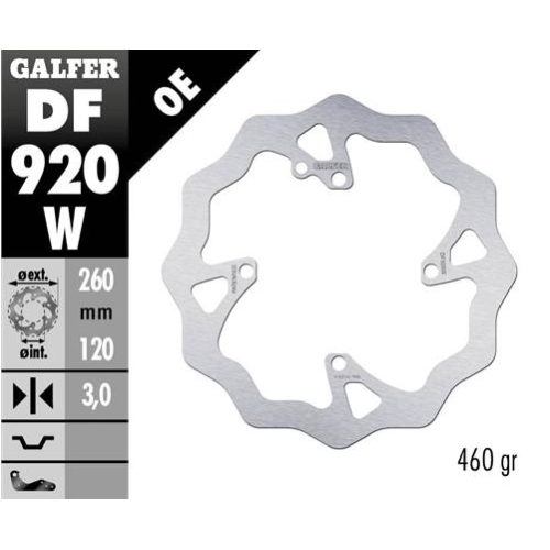 disco freno moto galfer wave fijo 260x3mm df920w