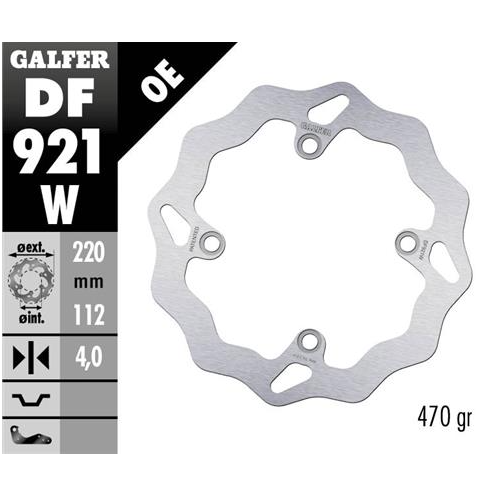 disco freno moto galfer wave fijo 220x4mm df921w