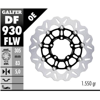 disco freno moto galfer wave flotante 305x5mm df93