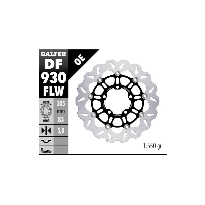 disco freno moto galfer wave flotante 305x5mm df93