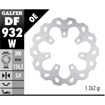 disco freno moto galfer wave fijo 300x5mm df932w