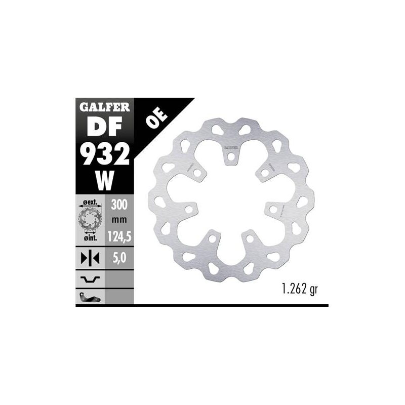 disco freno moto galfer wave fijo 300x5mm df932w