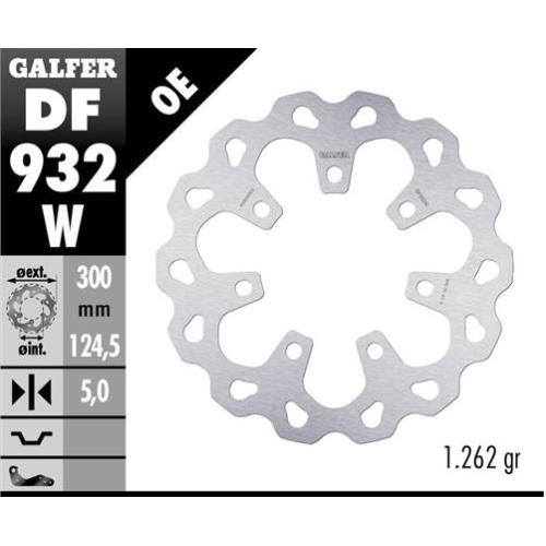 disco freno moto galfer wave fijo 300x5mm df932w