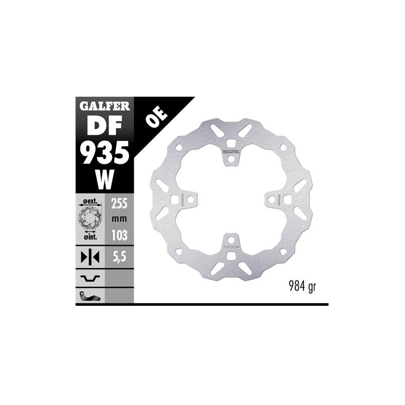 disco freno moto galfer wave fijo 255x5 5mm df935w