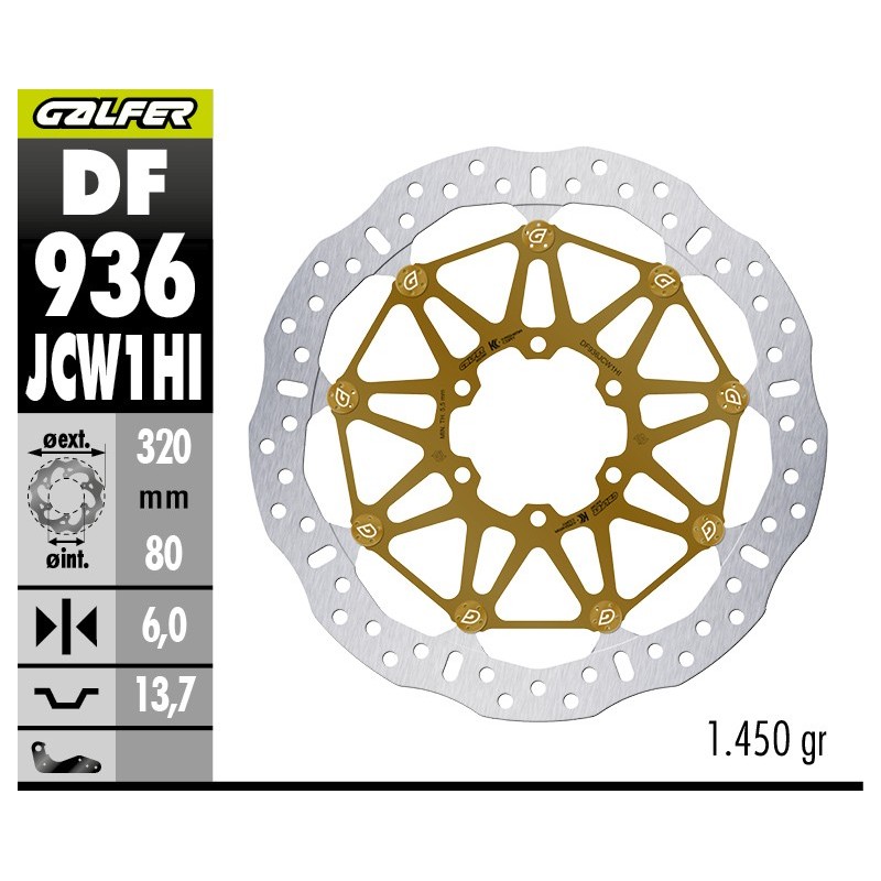 disco freno delantero galfer df936jcw1hi wave competicion bmw s1000 m1000