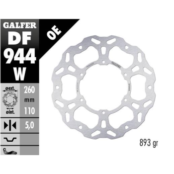 disco freno moto galfer wave fijo 260x5mm df944w