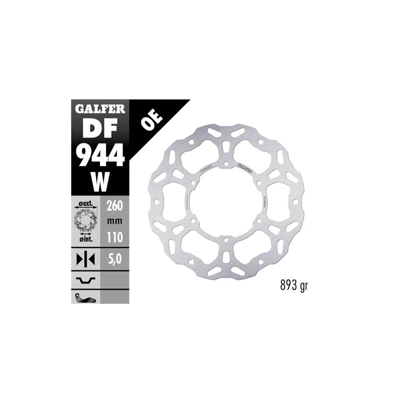 disco freno moto galfer wave fijo 260x5mm df944w