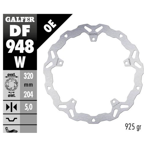 disco freno moto galfer wave fijo 320x5mm df948w