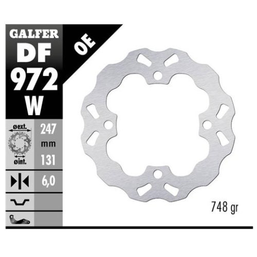 disco freno moto galfer polaris 1000 df972w