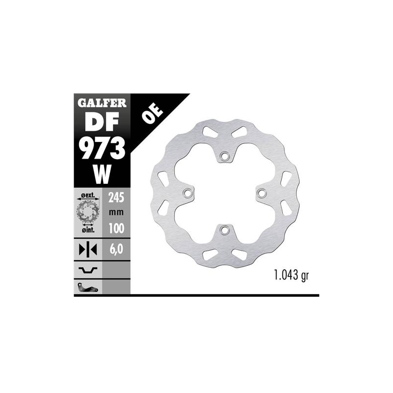 disco freno moto galfer wave fijo 245x6mm df973w