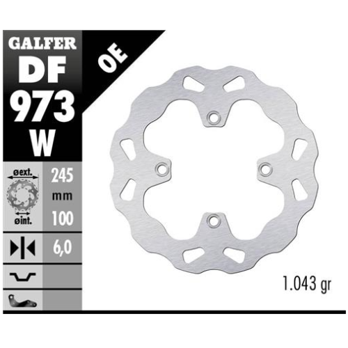 disco freno moto galfer wave fijo 245x6mm df973w