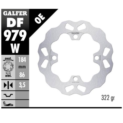 disco freno moto galfer wave fijo 245x6mm df979w