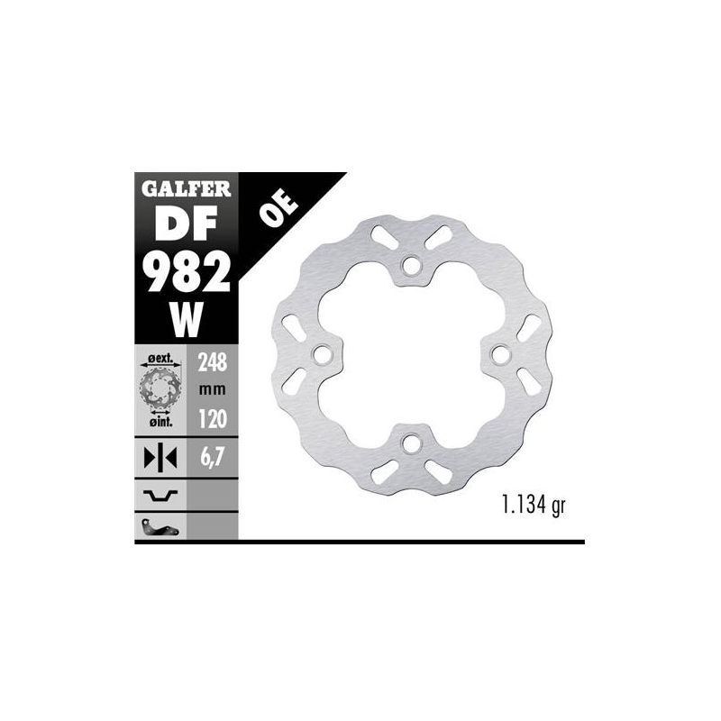 disco freno moto galfer wave fijo 248x6 9mm df982w