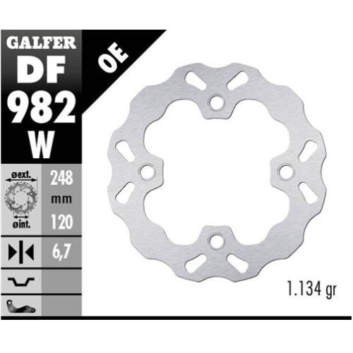 disco freno moto galfer wave fijo 248x6 9mm df982w