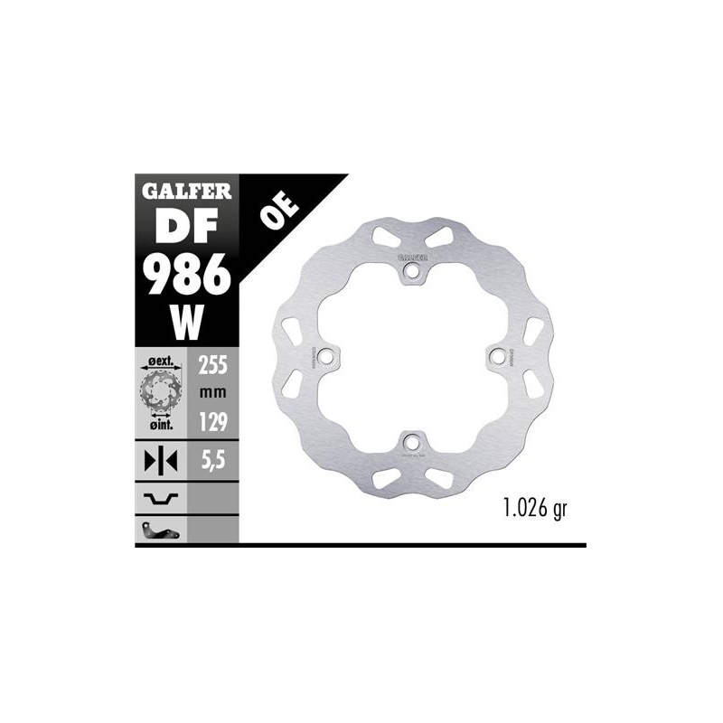 disco freno moto galfer wave fijo 255x5 5mm df986w