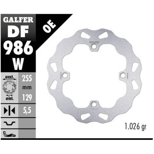 disco freno moto galfer wave fijo 255x5 5mm df986w