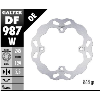 disco freno moto galfer wave fijo 245x5 5mm df987w