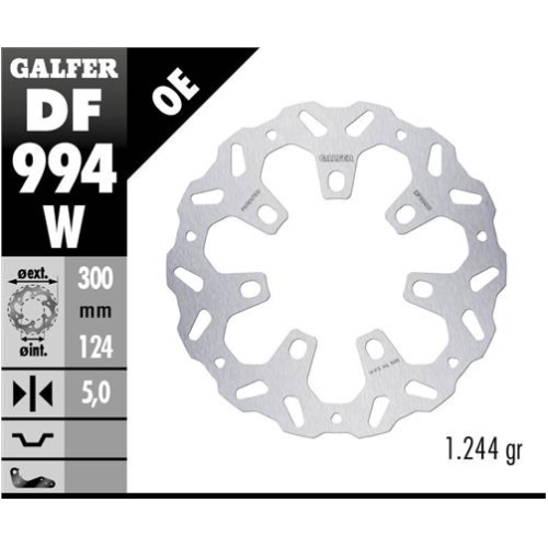 disco freno moto galfer wave fijo 300x5mm df994w
