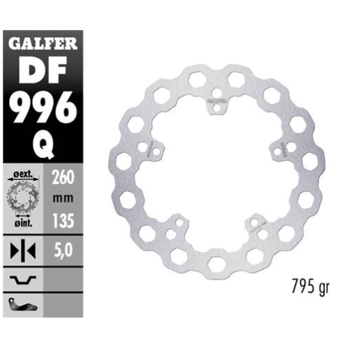 disco freno moto moto fijo galfer qubic 260x5 df99