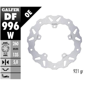 disco freno moto galfer wave fijo 260x5mm df996w