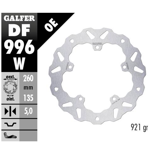 disco freno moto galfer wave fijo 260x5mm df996w