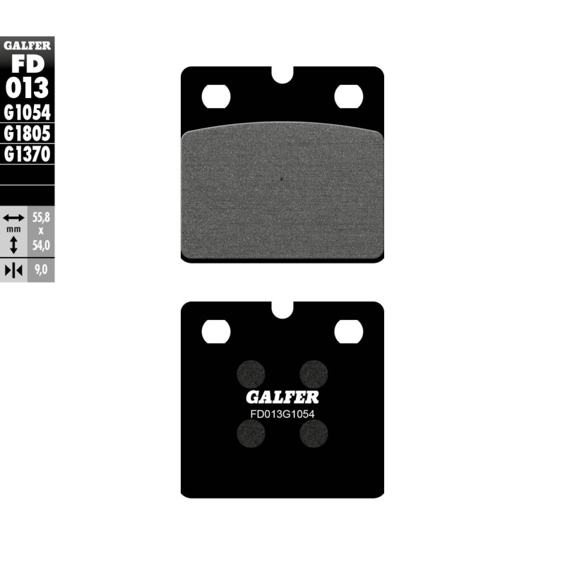 pastillas de freno galfer fd013g1054 semimetalicas delanteras para moto